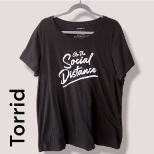"Go the Social Distance" Slim Fit Knit Tee